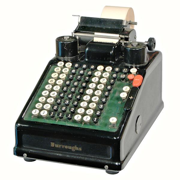 Burroughs vintage portable adding machine
