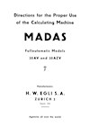 MADAS 20AV Manual Cover