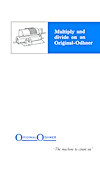 Odhner Instructions c.1950 Cover
